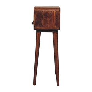 Mini Curved Console | Solid Mango Wood | Honey Caramel Finish