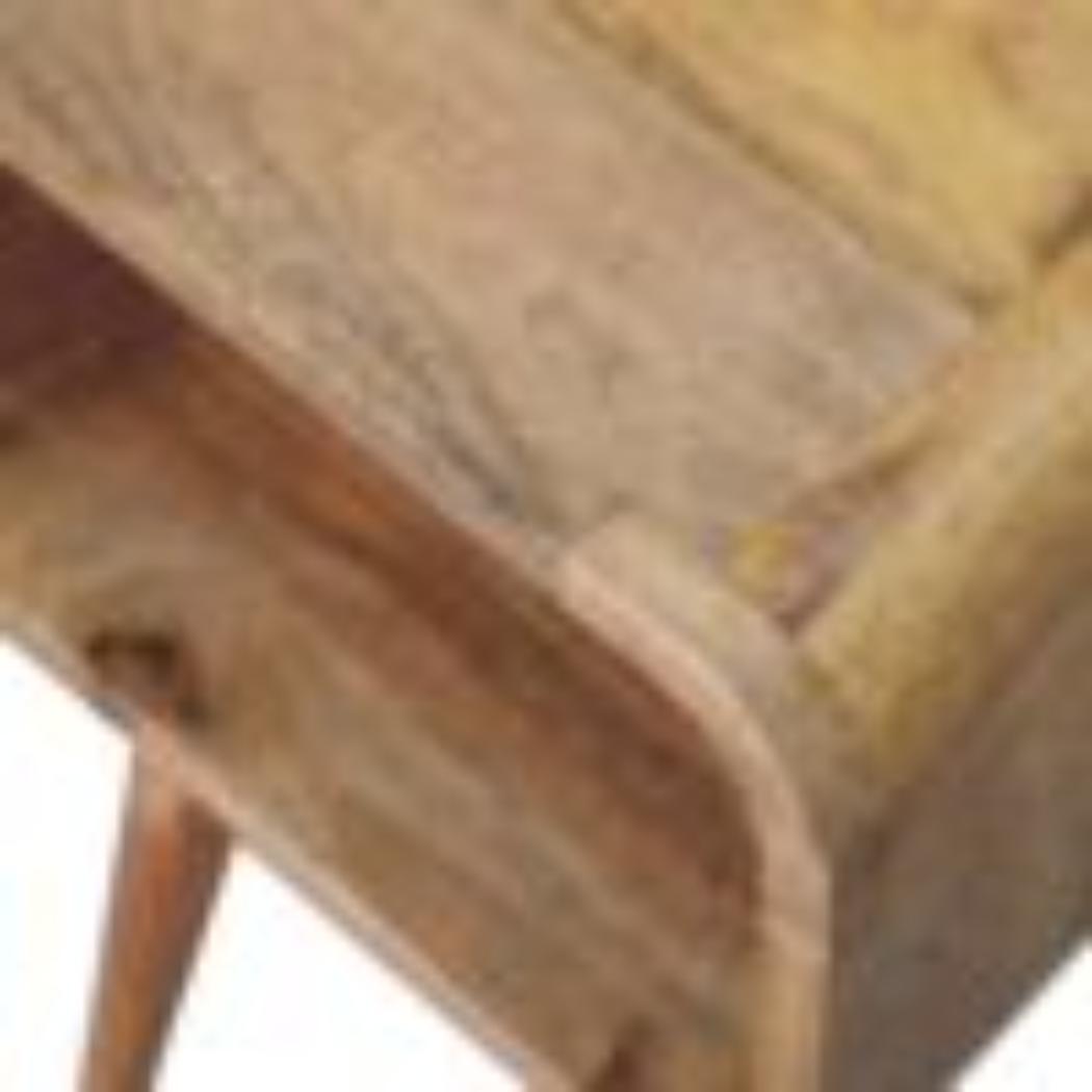 Mini Curved Open Bedside Table | Rounded Design | Compact Bedroom Storage
