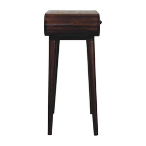 Mini Dressing Table | Solid Mango Wood | California Walnut Finish | Folding Mirror