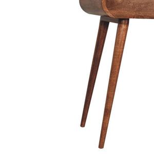 Mini Dressing Table | Solid Mango Wood | Honey Caramel Finish | Foldable Mirror & Storage Drawer