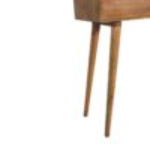 Mini Dressing Table | Solid Mango Wood | Oak-Inspired Finish | Compact Bedroom Vanity