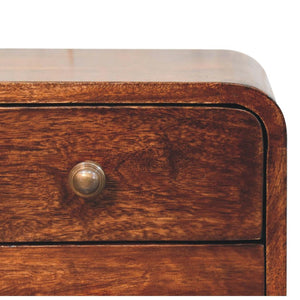 Mini Floating Bedside | Solid Mango Wood | California Walnut Finish
