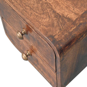 Mini Floating Bedside | Solid Mango Wood | California Walnut Finish