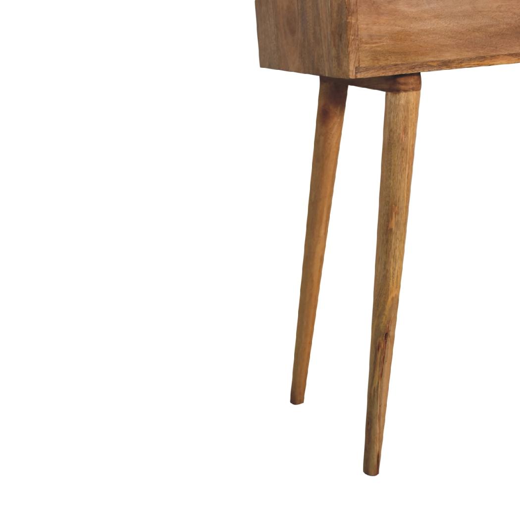 Mini Dressing Table | Solid Mango Wood | Oak-Inspired Finish | Compact Bedroom Vanity
