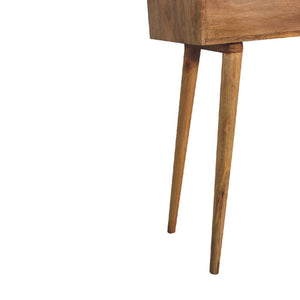 Mini Dressing Table | Solid Mango Wood | Oak-Inspired Finish | Compact Bedroom Vanity