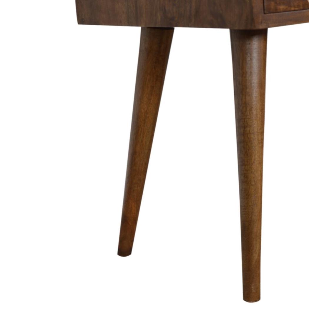 Mini Geo Brass Bedside Table | Geometric Style | Compact Bedroom Furniture