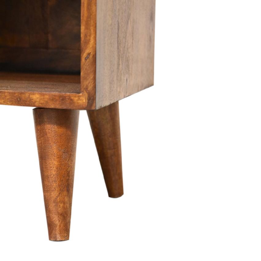 Mini Manila Gold Bedside Table | Solid Mango Wood | 1 Drawer
