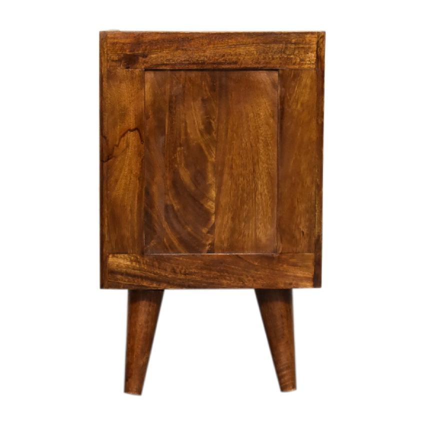 Mini Manila Gold Bedside Table | Solid Mango Wood | 1 Drawer