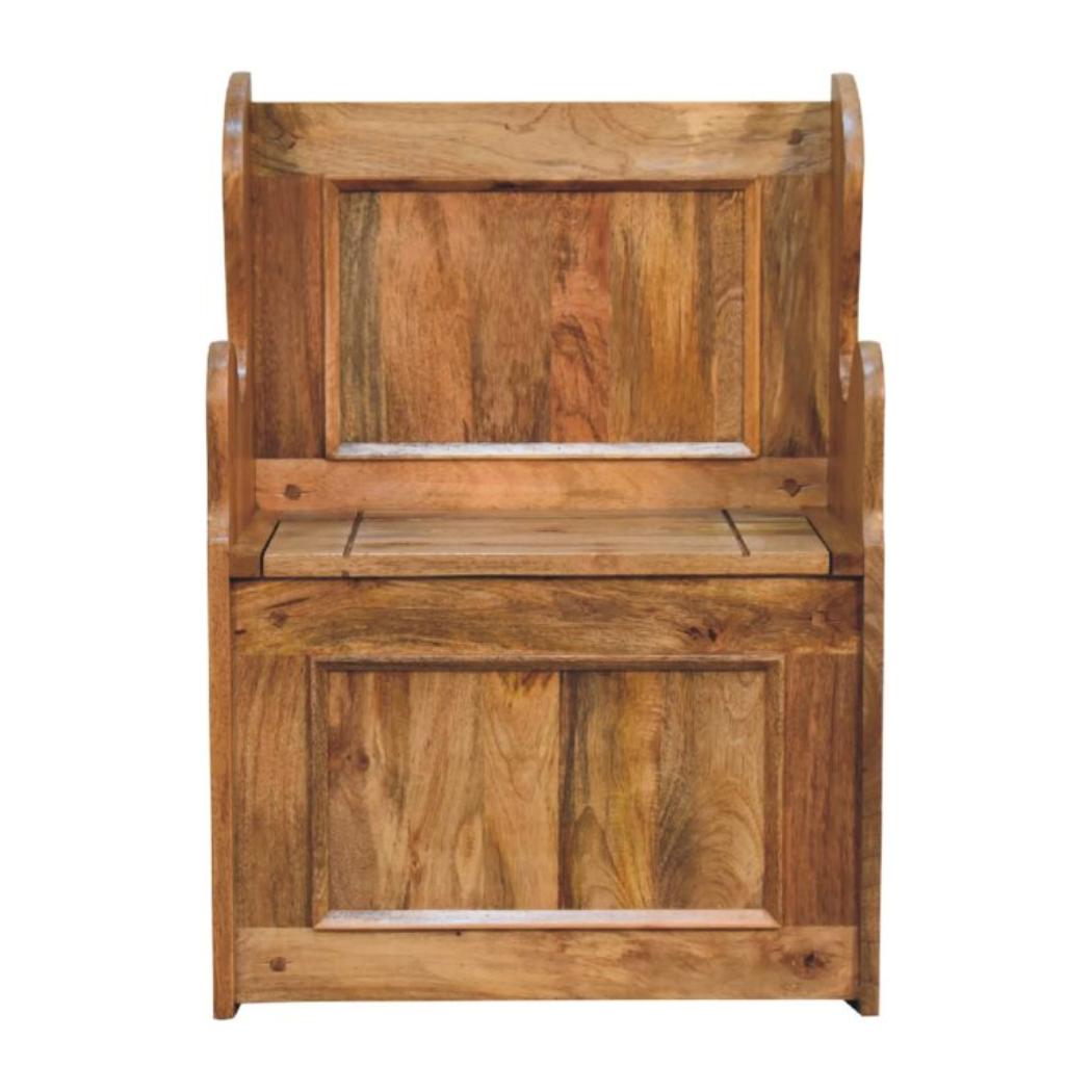 Mini Monks Bench | Compact Storage Seating | Country-Inspired Design