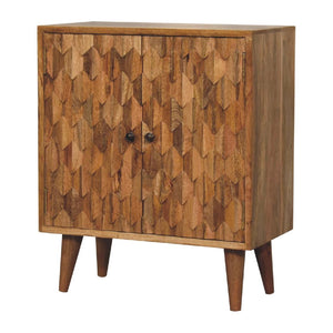 Mini Pineapple Carved Cabinet | Decorative Carving | Compact Storage