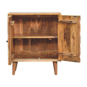 Mini Pineapple Carved Cabinet | Decorative Carving | Compact Storage