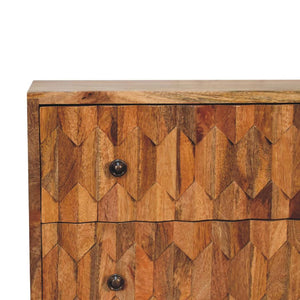 Mini Pineapple Carved Chest | Decorative Carving | Compact Accent Storage