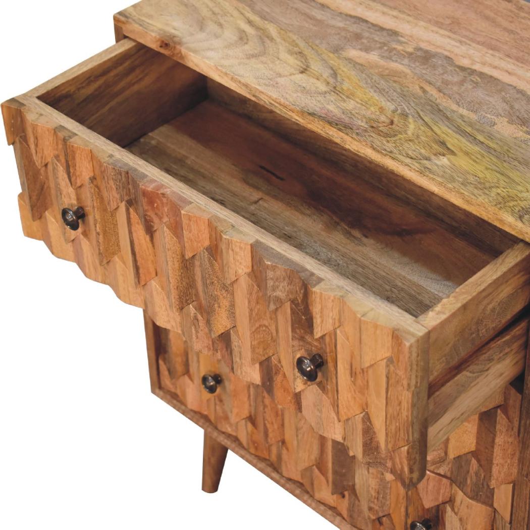 Mini Pineapple Carved Chest | Decorative Carving | Compact Accent Storage