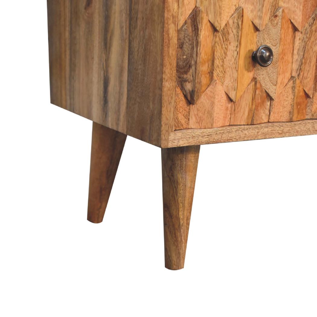 Mini Pineapple Carved Chest | Decorative Carving | Compact Accent Storage