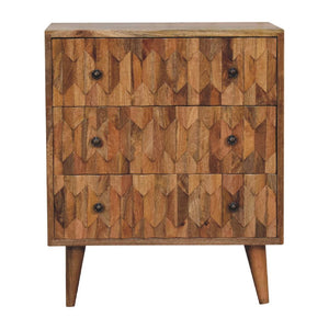 Mini Pineapple Carved Chest | Decorative Carving | Compact Accent Storage