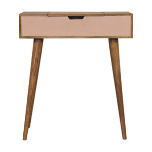 Mini Pink Dressing Table | Painted Detail | Compact Vanity Storage