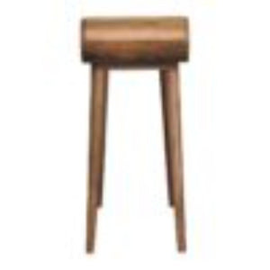 Mini Round Dressing Table | Oak Finish | Compact Vanity Design