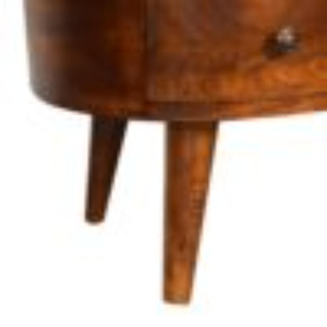 Mini Wave Coffee Table | Chestnut Finish | Sculptural Living Room Design