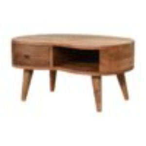 Mini Wave Coffee Table | Oak Finish | Sculptural Living Room Design