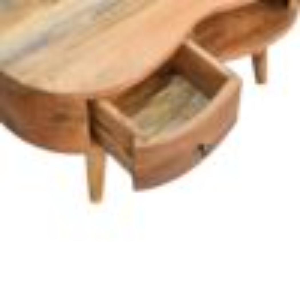 Mini Wave Coffee Table | Oak Finish | Sculptural Living Room Design