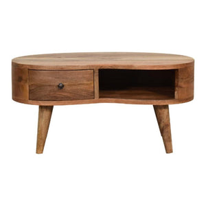 Mini Wave Coffee Table | Oak Finish | Sculptural Living Room Design