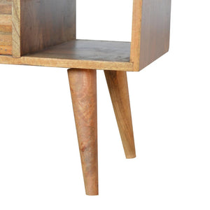 Mixed Finish Coffee Table | Solid Mango Wood | Handcrafted Pattern | Living Room Centrepiece