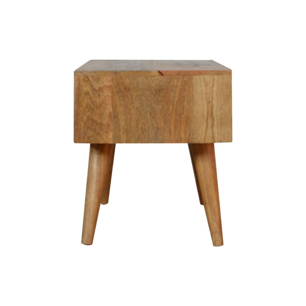 Mixed Finish Coffee Table | Solid Mango Wood | Handcrafted Pattern | Living Room Centrepiece