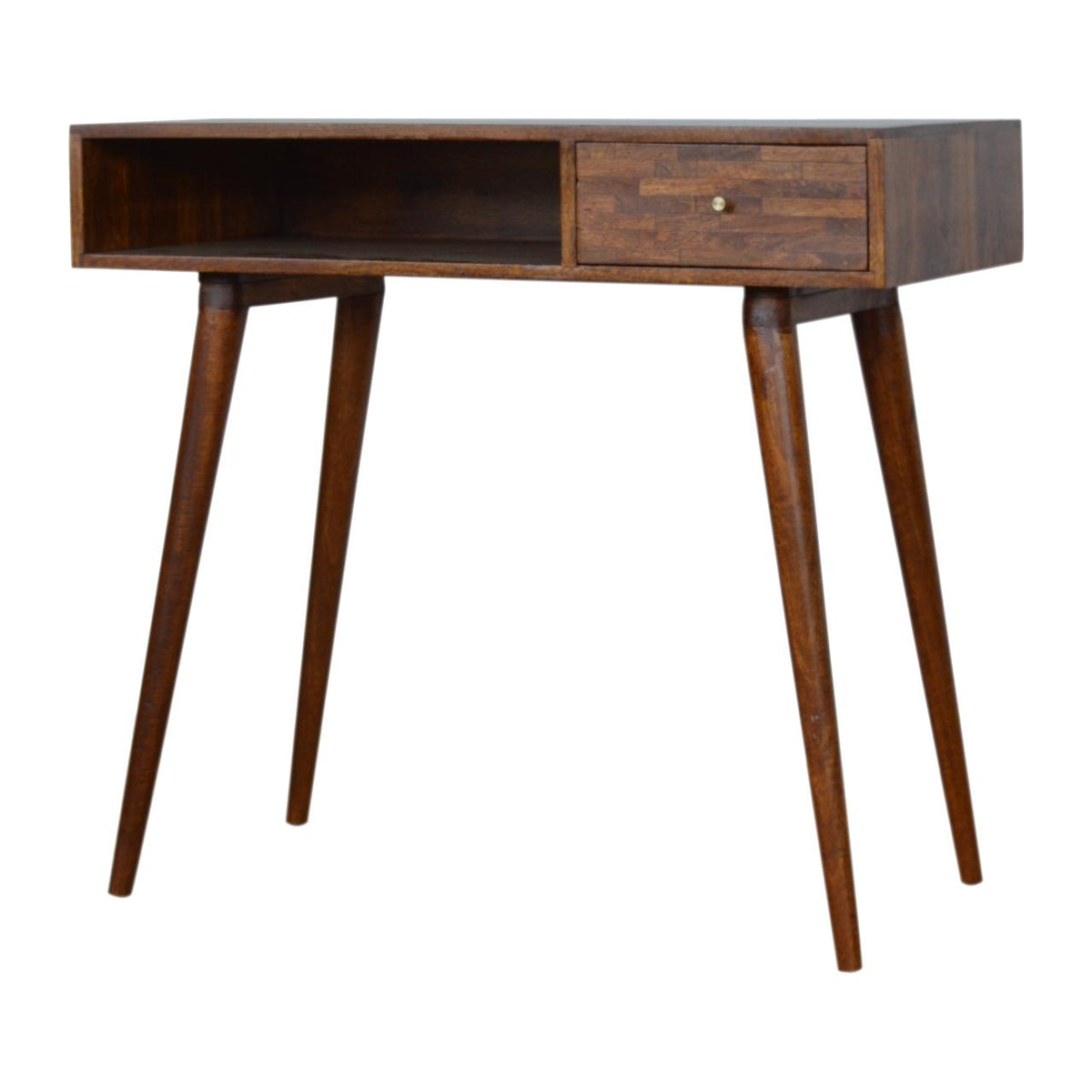 Mixed Writing Desk | Chestnut Finish | Practical Home Office Storage