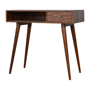 Mixed Writing Desk | Chestnut Finish | Practical Home Office Storage