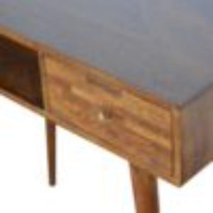 Mixed Writing Desk | Chestnut Finish | Practical Home Office Storage