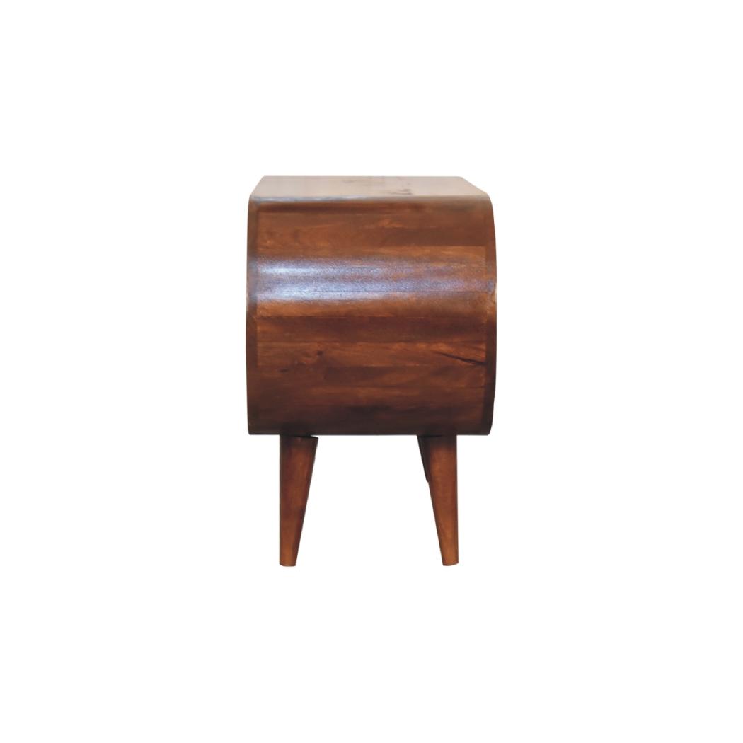 Moda Chestnut Open Media Unit | Solid Mango Wood | 4 Shelf TV & Display Storage