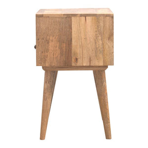Modern Mango Wood Bedside Table | Open Shelf | 1 Drawer
