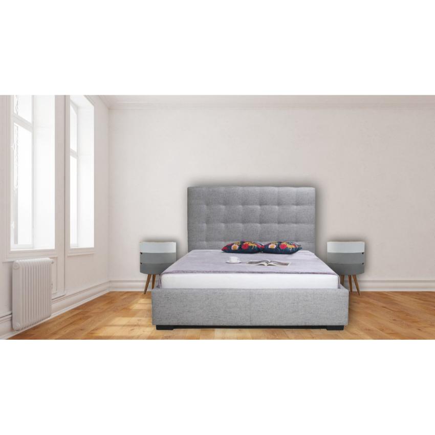 Modular Mango Wood Bedside Table | Grey & White 3-Drawer Design