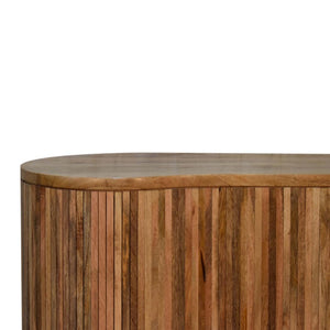 Mokka Patterned Cabinet | Solid Mango Wood | Mixed Timber Design | 2 Doors