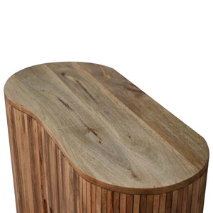 Mokka Patterned Cabinet | Solid Mango Wood | Mixed Timber Design | 2 Doors