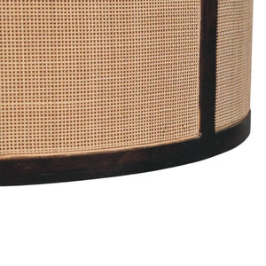 Monaco Round Rattan Coffee Table | Solid Mango Wood | Natural Cane | Woven Living Room Centrepiece
