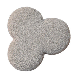 Mud Bouclé Clover Footstool | Sculptural Upholstered Stool | Soft Textured Accent