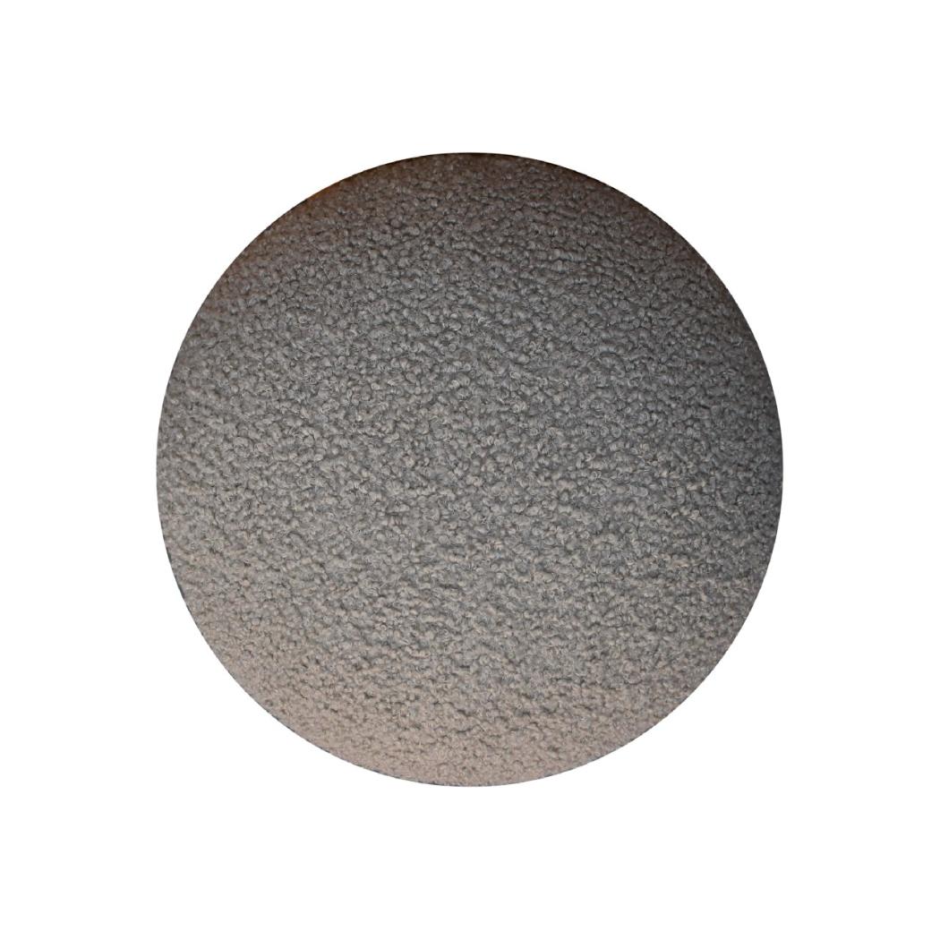Mud Bouclé Mushroom Footstool | Rounded Upholstered Stool | Earthy Accent Design