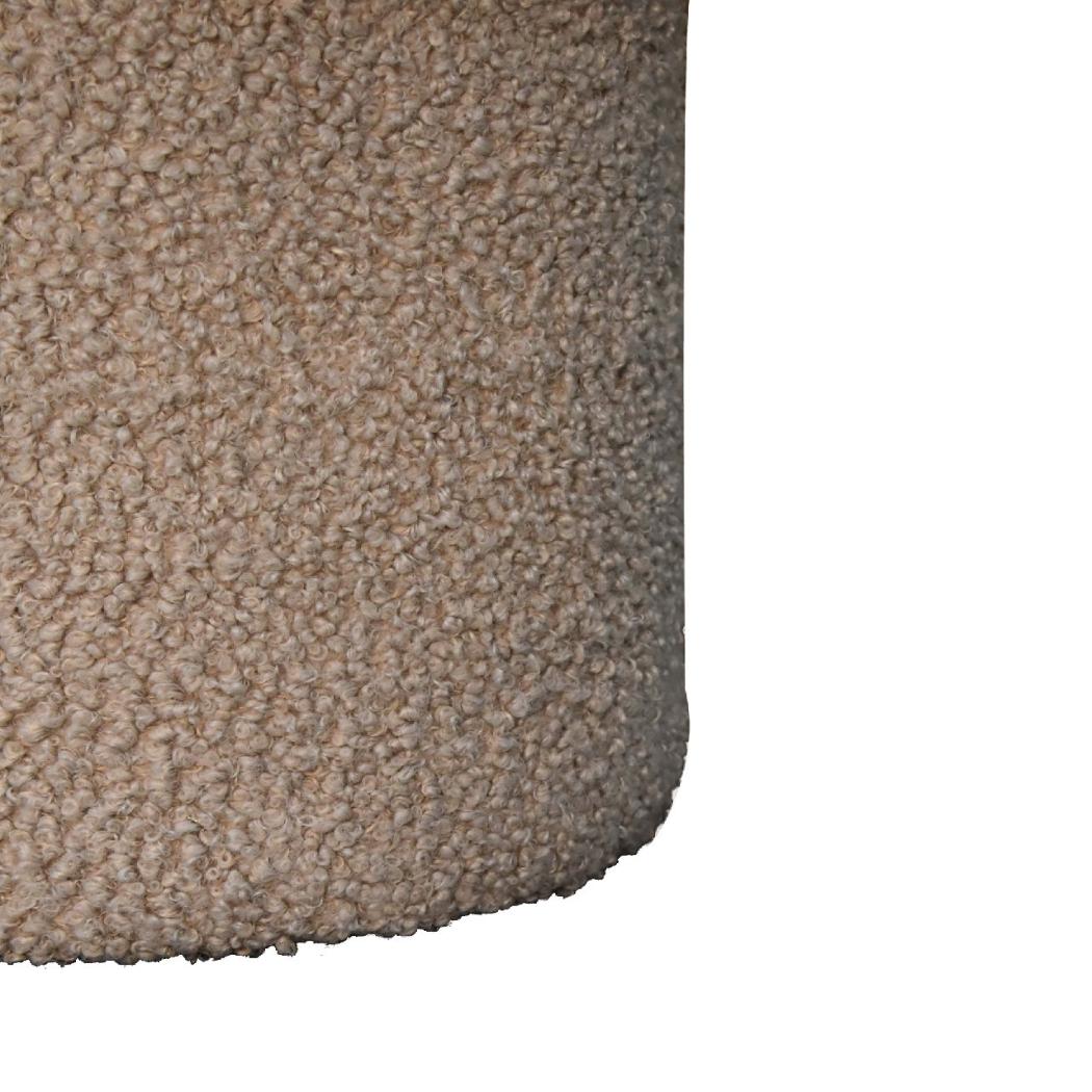 Mud Bouclé Mushroom Footstool | Rounded Upholstered Stool | Earthy Accent Design