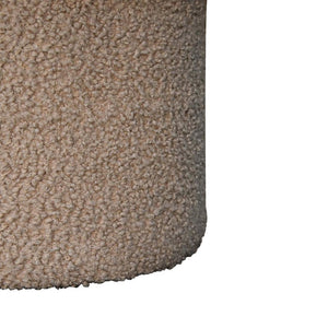 Mud Bouclé Mushroom Footstool | Rounded Upholstered Stool | Earthy Accent Design