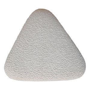 Mud Bouclé Triangle Footstool | Upholstered Accent Stool | Sculptural Shape