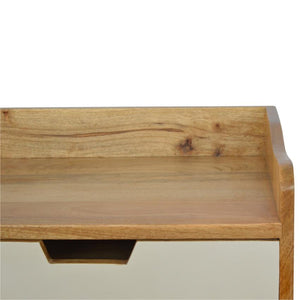 Navy Gradient Mango Wood Bedside Table | 3 Drawers | Nordic Legs