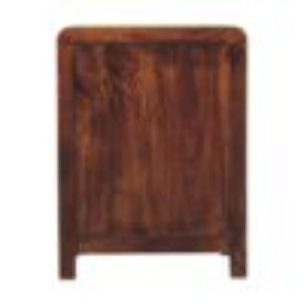 Naya Bedside Table | Solid Mango Wood | California Walnut Finish | 3 Drawer Nightstand