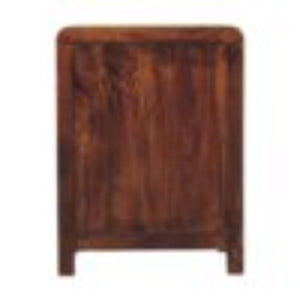 Naya Bedside Table | Solid Mango Wood | California Walnut Finish | 3 Drawer Nightstand