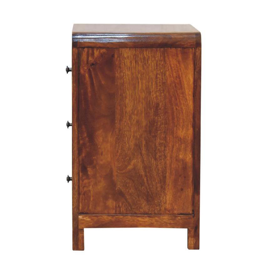 Naya Bedside Table | Solid Wood | Natural Bedroom Storage