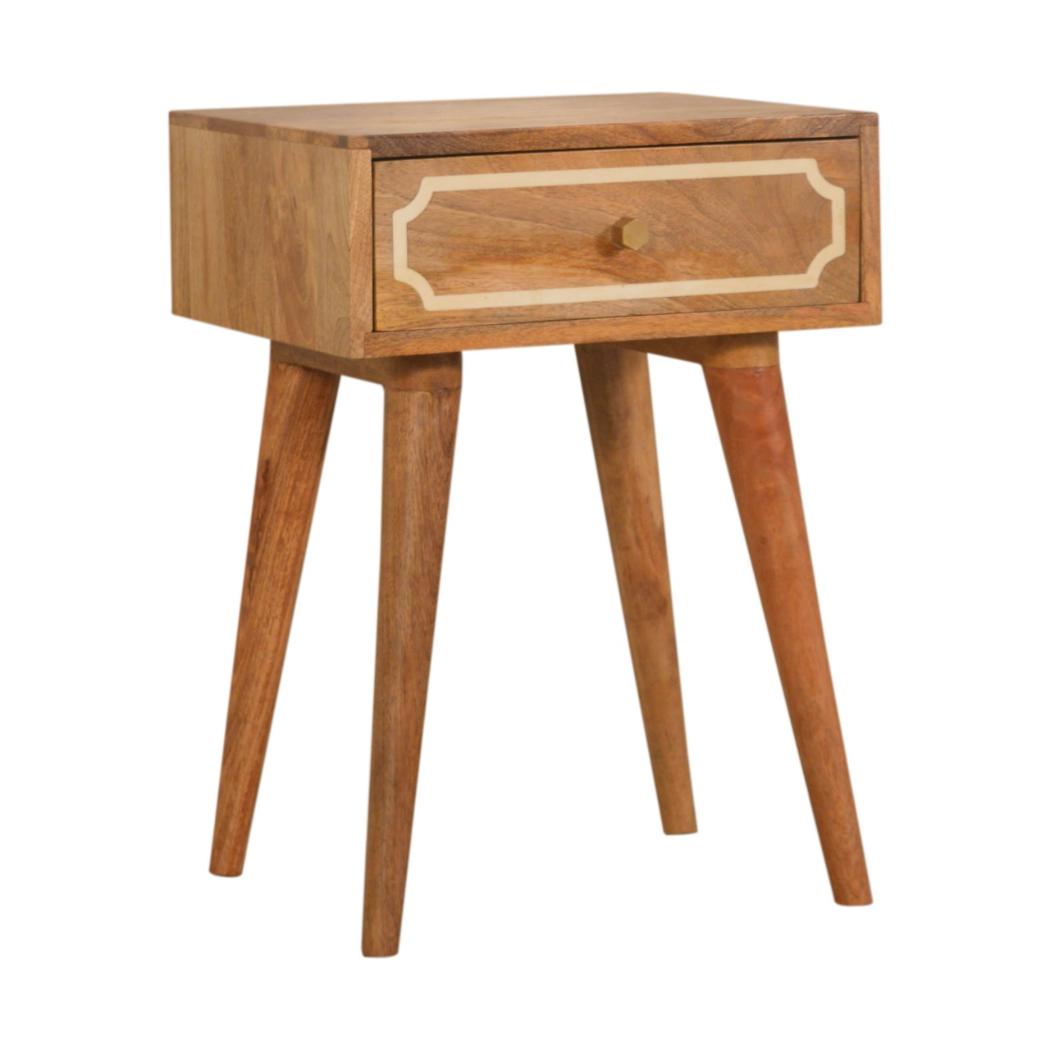 Nepal Bedside Table | Solid Mango Wood | Compact Bedroom Storage