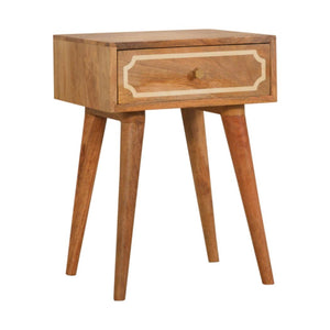 Nepal Bedside Table | Solid Mango Wood | Compact Bedroom Storage