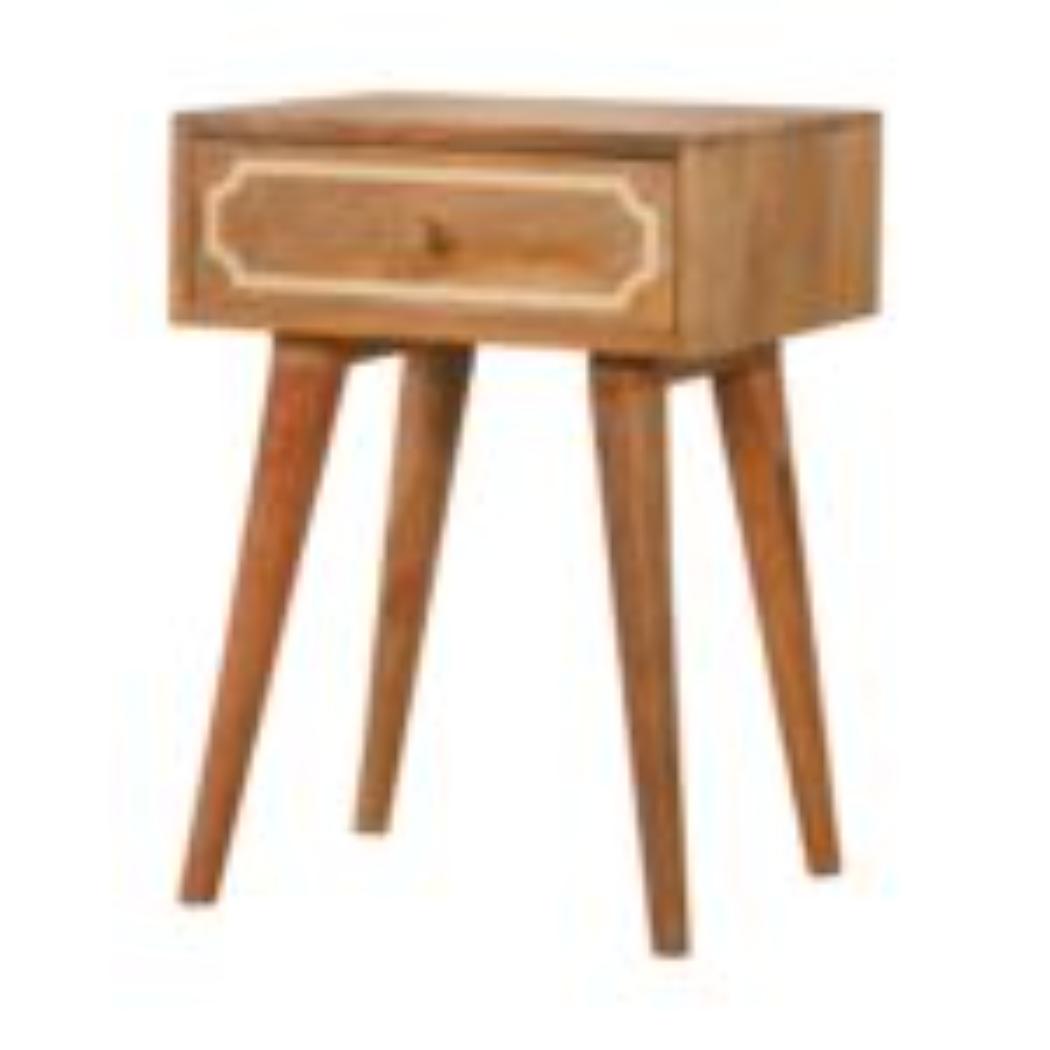 Nepal Bedside Table | Solid Mango Wood | Compact Bedroom Storage