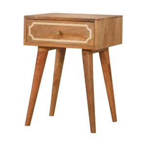 Nepal Bedside Table | Solid Mango Wood | Compact Bedroom Storage
