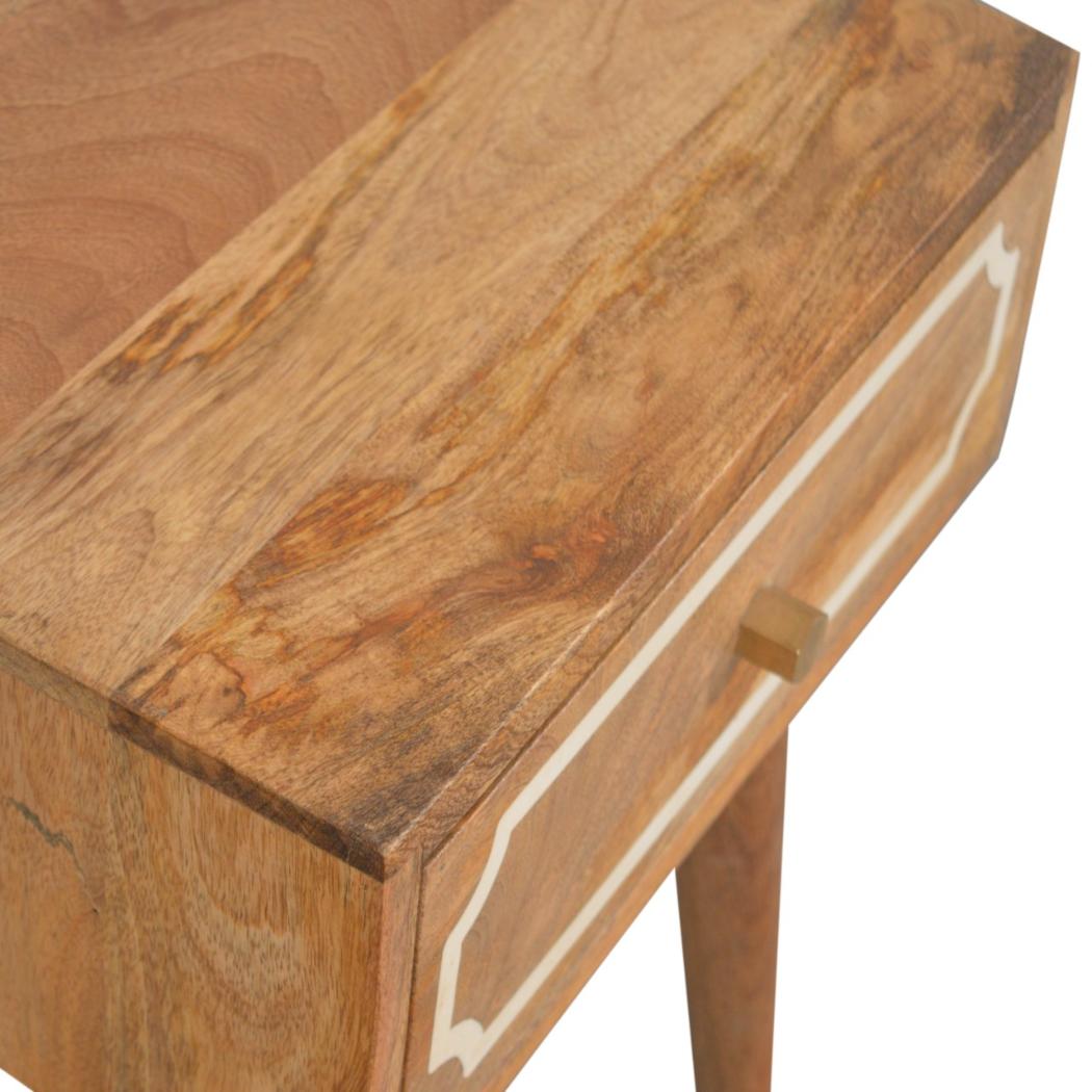 Nepal Bedside Table | Solid Mango Wood | Compact Bedroom Storage